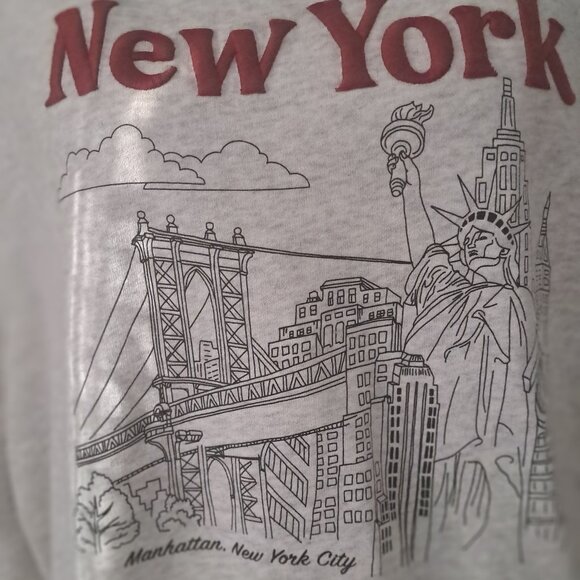 Vintage Abercrombie & Fitch Soft Collection SweatShirt  XL Gray/ Red Pullover - Picture 2 of 8